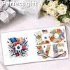 6pcs Diamond Painting Love Independence Day Greeting Card with Envelope for Family Friends Holiday Gift Congratulations