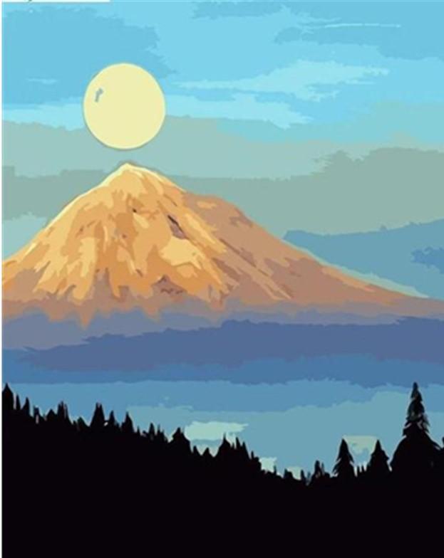 

Sunrise On Forest And Mountain – Paint By Numbers - 40*50CM, 501 Original