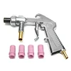 Sandblaster Air Siphon Feed Blast Gun with 1 Metal + 4 Ceramic Nozzle Tips