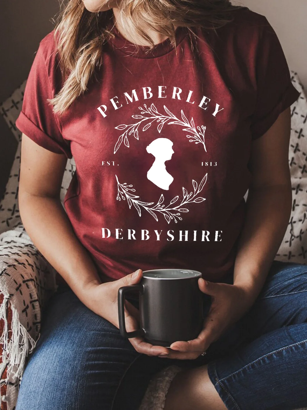 Pemberley T-shirt,Dark Academia Poetic Print T-shirt / DarkAcademias /Darkacademias