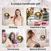 (18.5cm)DIY Acrylic Jigsaw Puzzle Window Hanging with Hanging Chain DIY Stained Glass Decoration Round Window Puzzle Decor for DIY Craft Project (Sunrise)