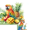 (US Local)Parrot Wooden Diamond Painting Door Topper Right Angle Sign for Party (Right)