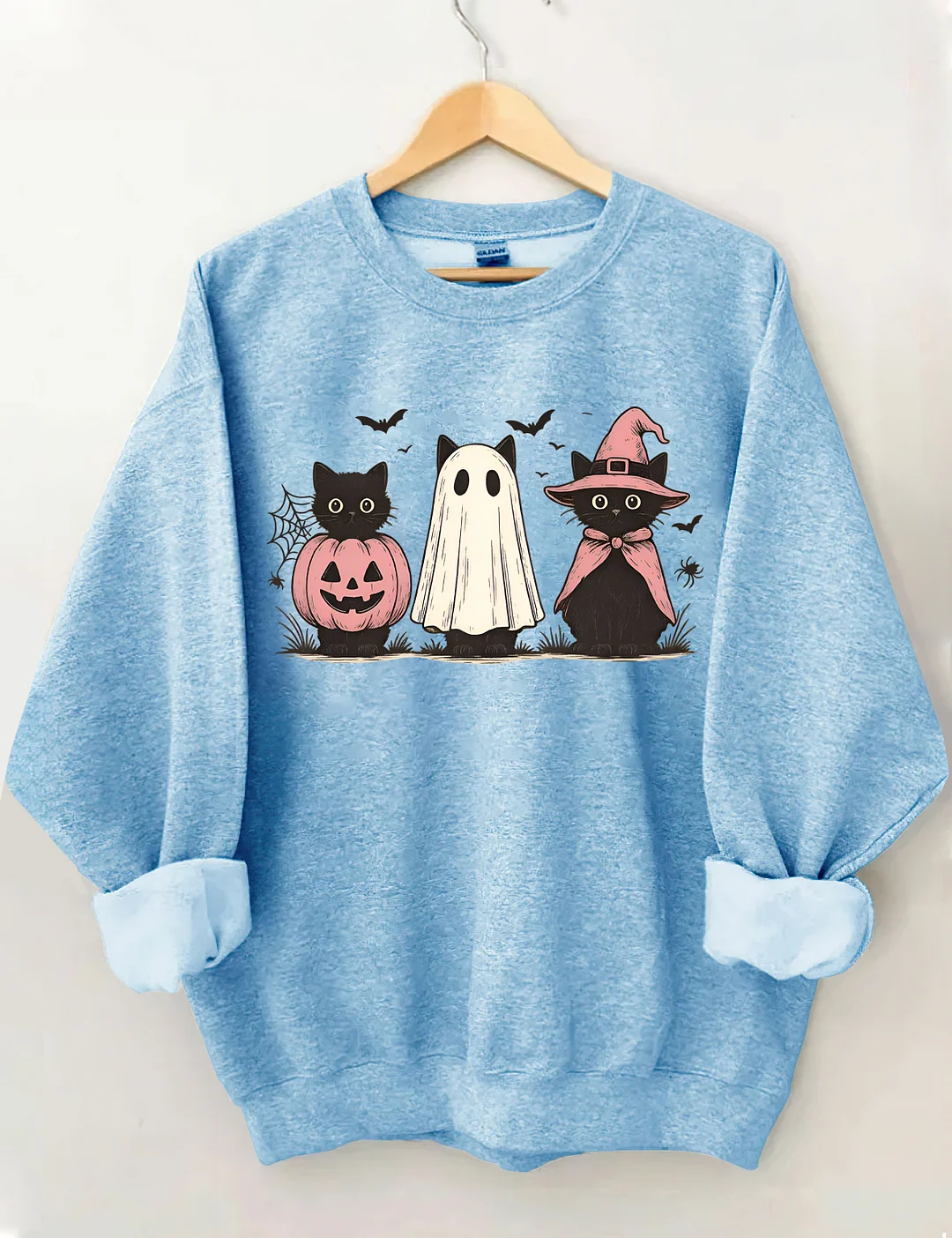 Boo Ghost Black Cat Sweatshirt