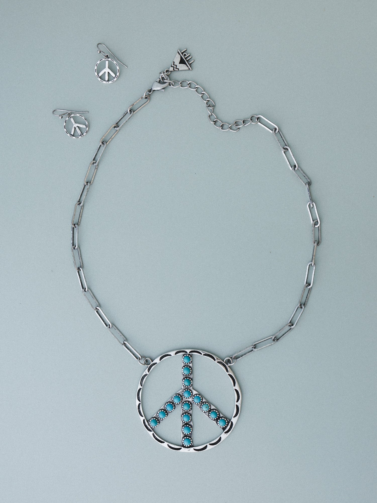 Show Peace Necklace and Earring Set - Turquoise