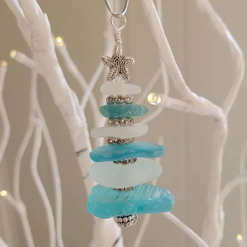 🔥LAST DAY 49% OFF - Sea Glass Christmas Tree Ornament