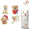 4PCS 2D/Flat Acrylic DIY Diamond Art Fridge Magnet Kit Labrador Retriever Design DIY Art Fridge Magnet Refrigerator Sticker Magnetic Diamond Art Decor Refrigerator Mailbox Home Decoration DIY Crafts