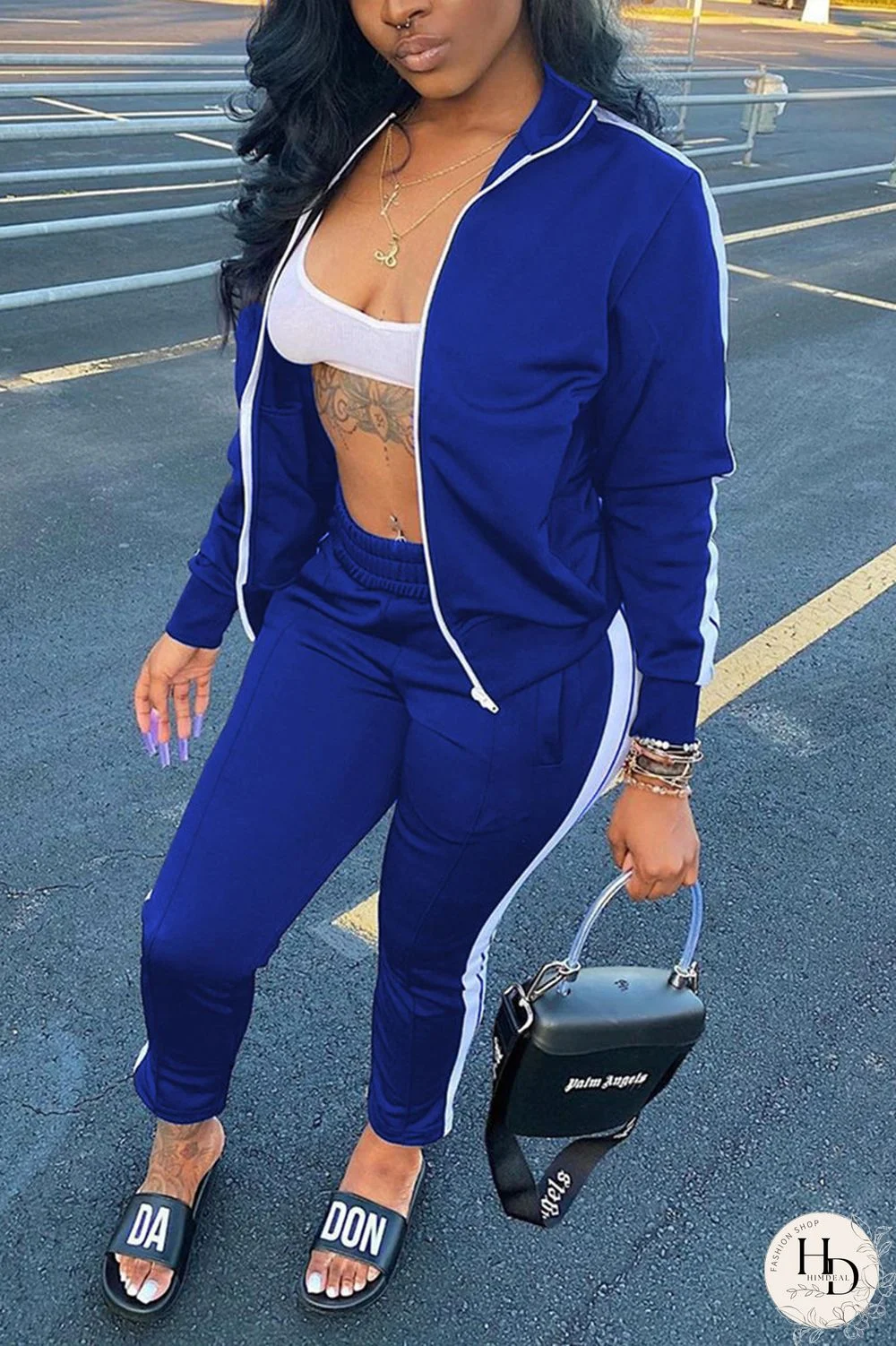 Red Fashion Casual Solid Split Joint Long Sleeve Two Pieces