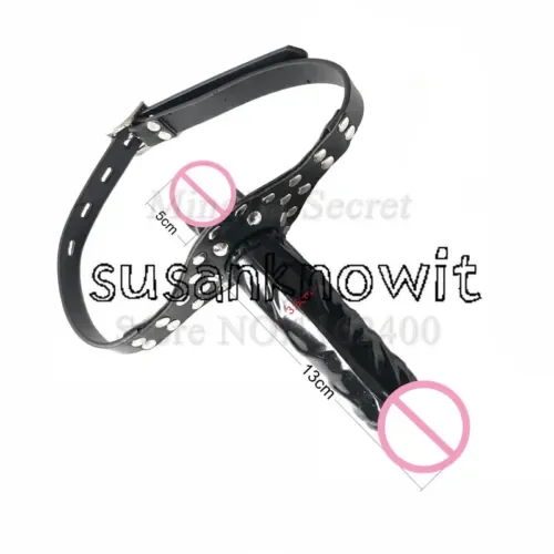 pornhint Pornhint Double-Ended Gags Strap on Head Harness Mouth Strapon Dong Realistic Libido