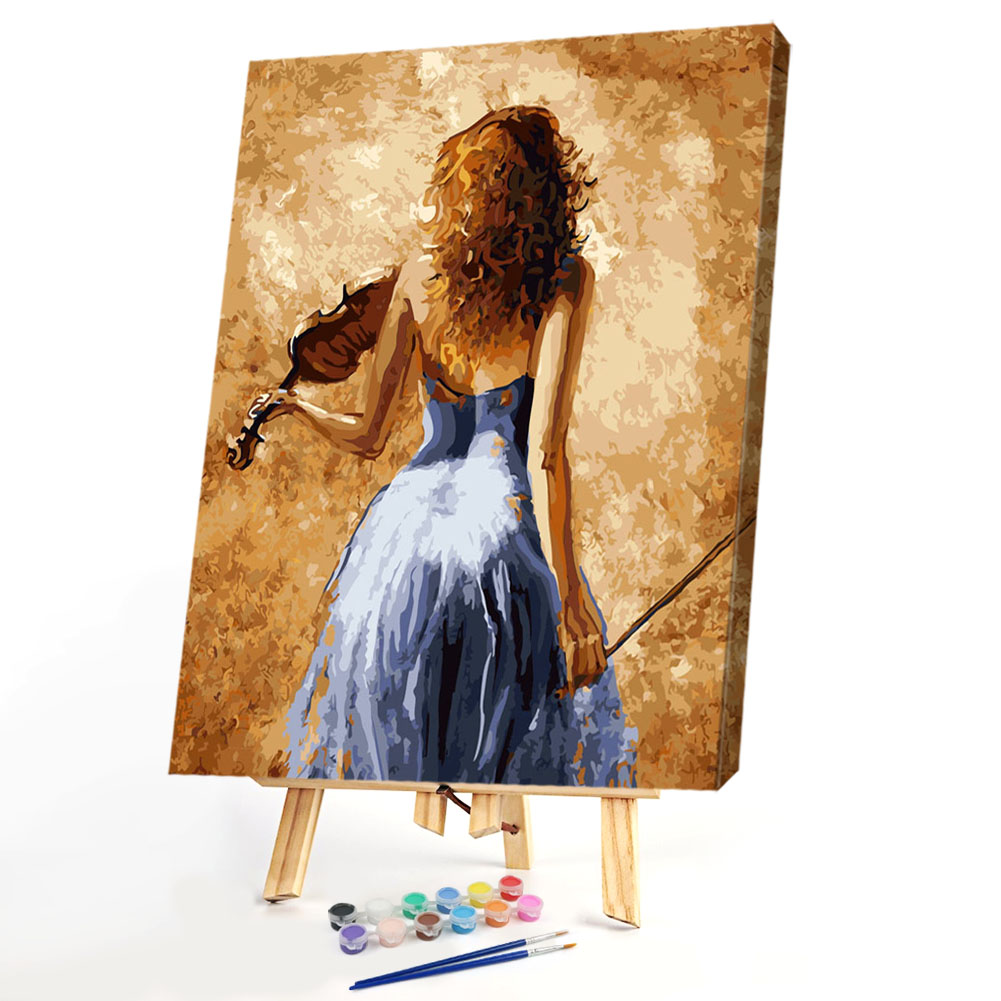 

40x50cm - Paint By Numbers Violin Woman, 501 Original