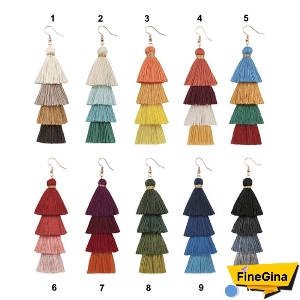 Tassel Earrings New Fashion Bohemian Style Party Earrings Simple Elegant For Girls Women