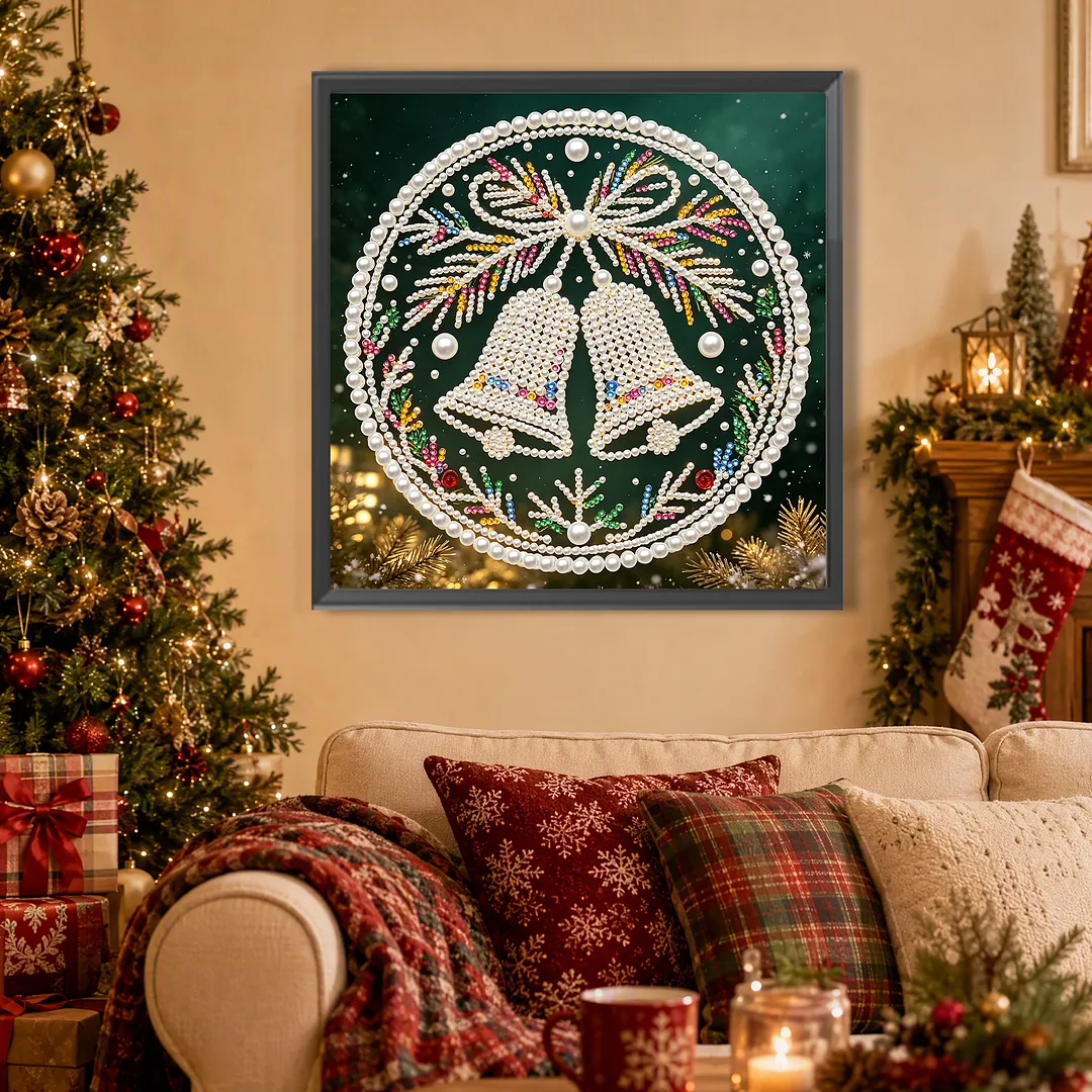 Bell Dream DIY Pearl Painting Kit for Adult Christmas 30x30cm Home Decor