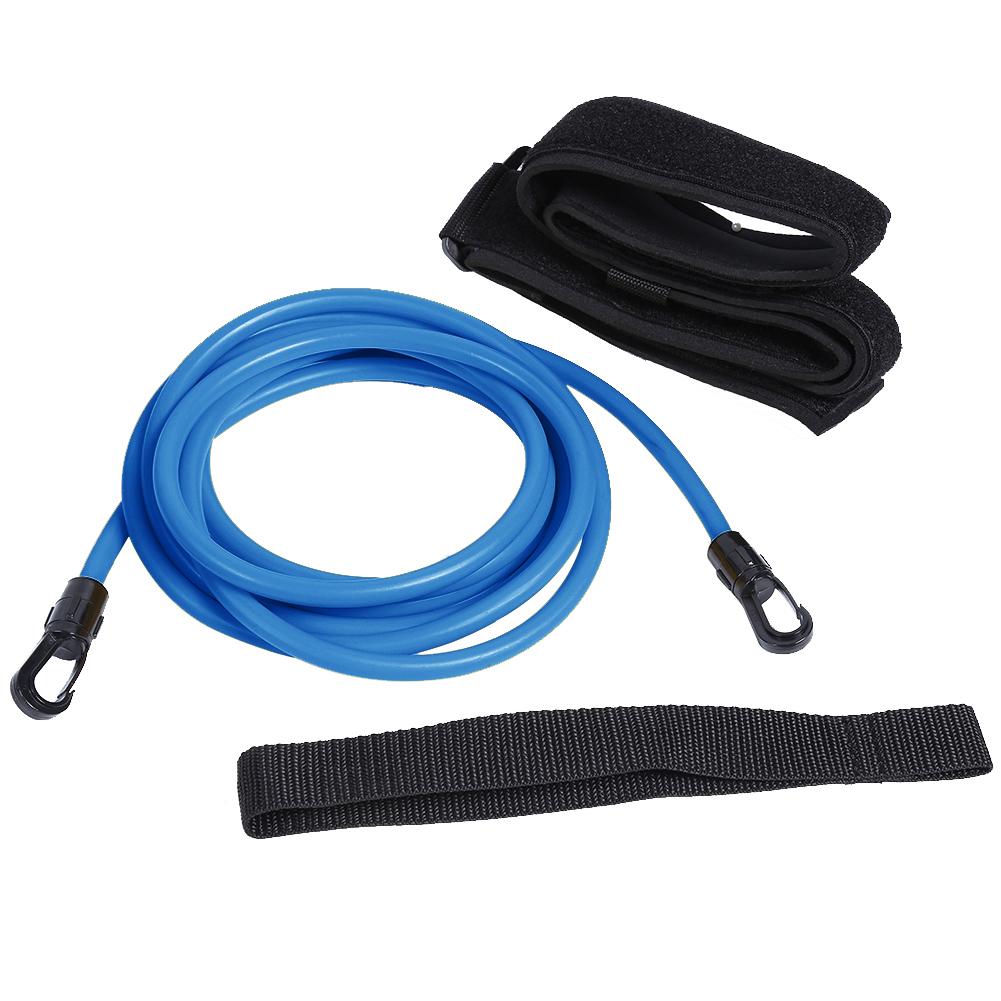 

Adjustable Swim Training Resistance Belt Swimming Exerciser Safety Rope, Blue, 501 Original