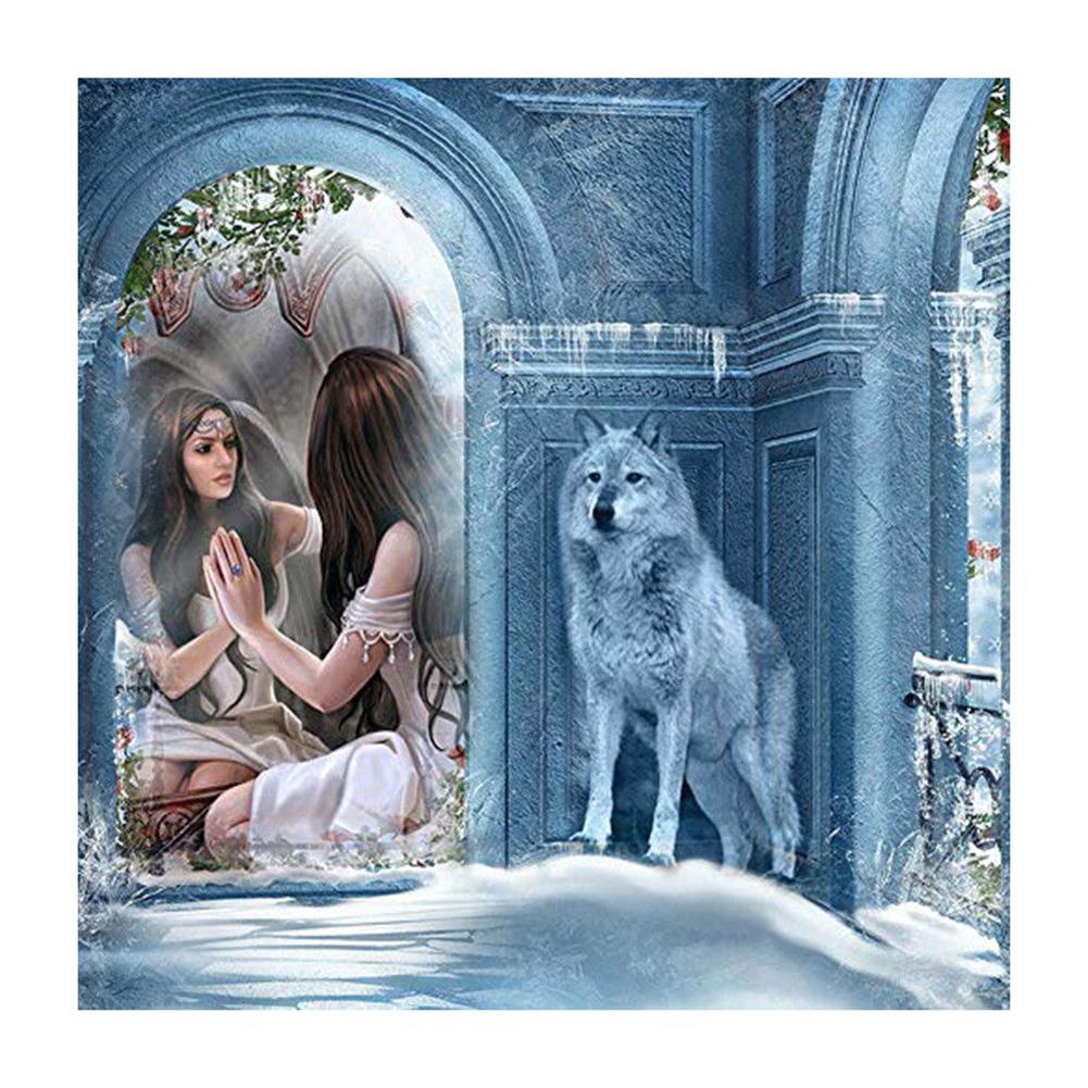 

Wolf Women - Round/Square Drill Diamond Painting - 30*30CM, Round diamond 30*30cm, 501 Original