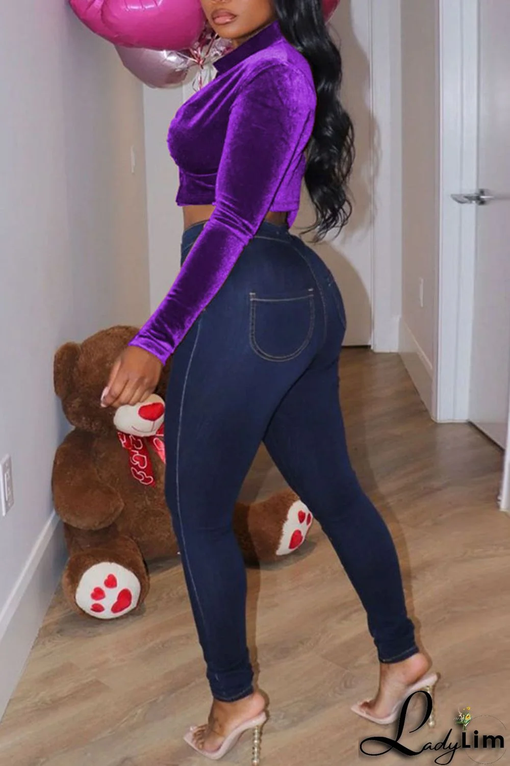 Coffee Sexy Solid Patchwork Buckle Turndown Collar Tops