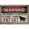 Cat Warning - Vintage Metal Signs(8*12Inch)