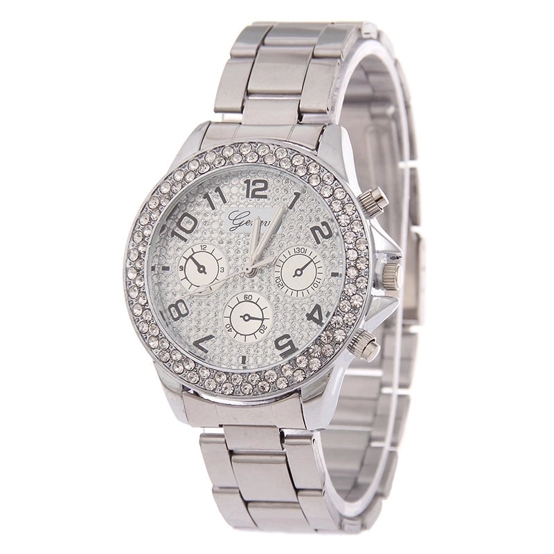Leisure Ordinary Glass Mirror Alloy Watch (rose Alloy) Nhsy0571