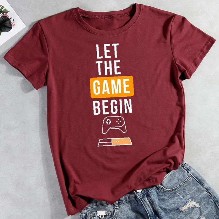 Let the game begin Round Neck T-shirt