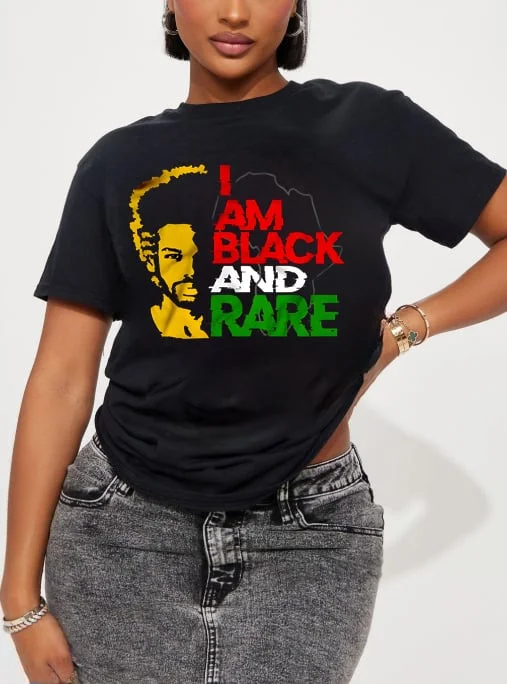 Women's Juneteenth Printed Round Neck T-Shirt 