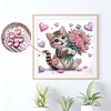 Diamond Painting-DIY Crystal Rhinestonet Flower Cat