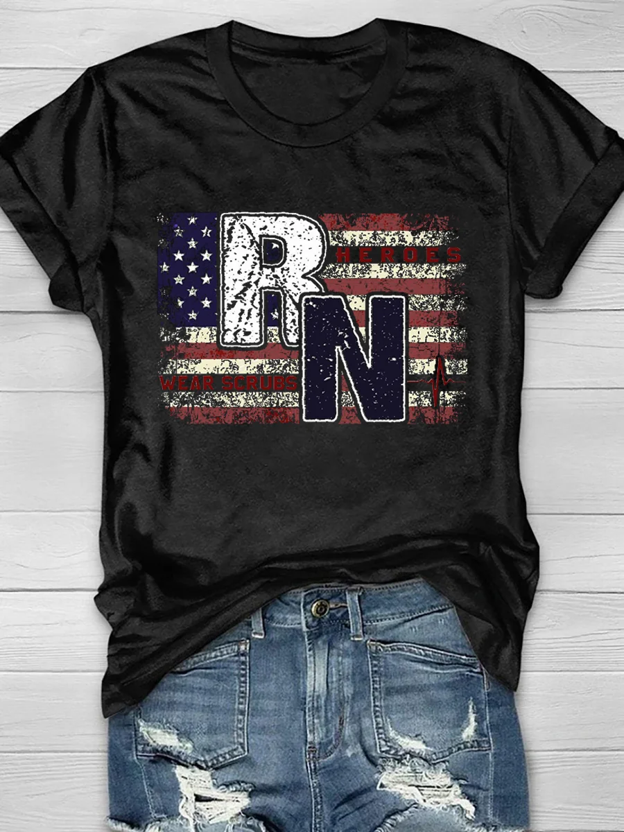 RN Nurses Print Short Sleeve T-Shirt
