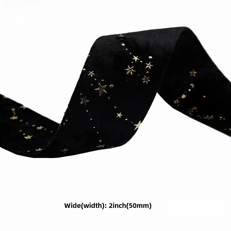 Yongjia Baotong Diy Hair Accessories Material Bronzing Velvet Double-sided Webbing Gold Diamond Velvet Cloth Accessories Ribbon