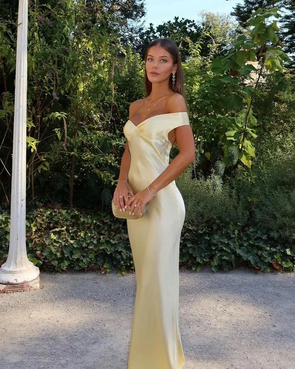 Simple Yellow Sweetheart Prom Dress Yellow Formal Evening Dresses
