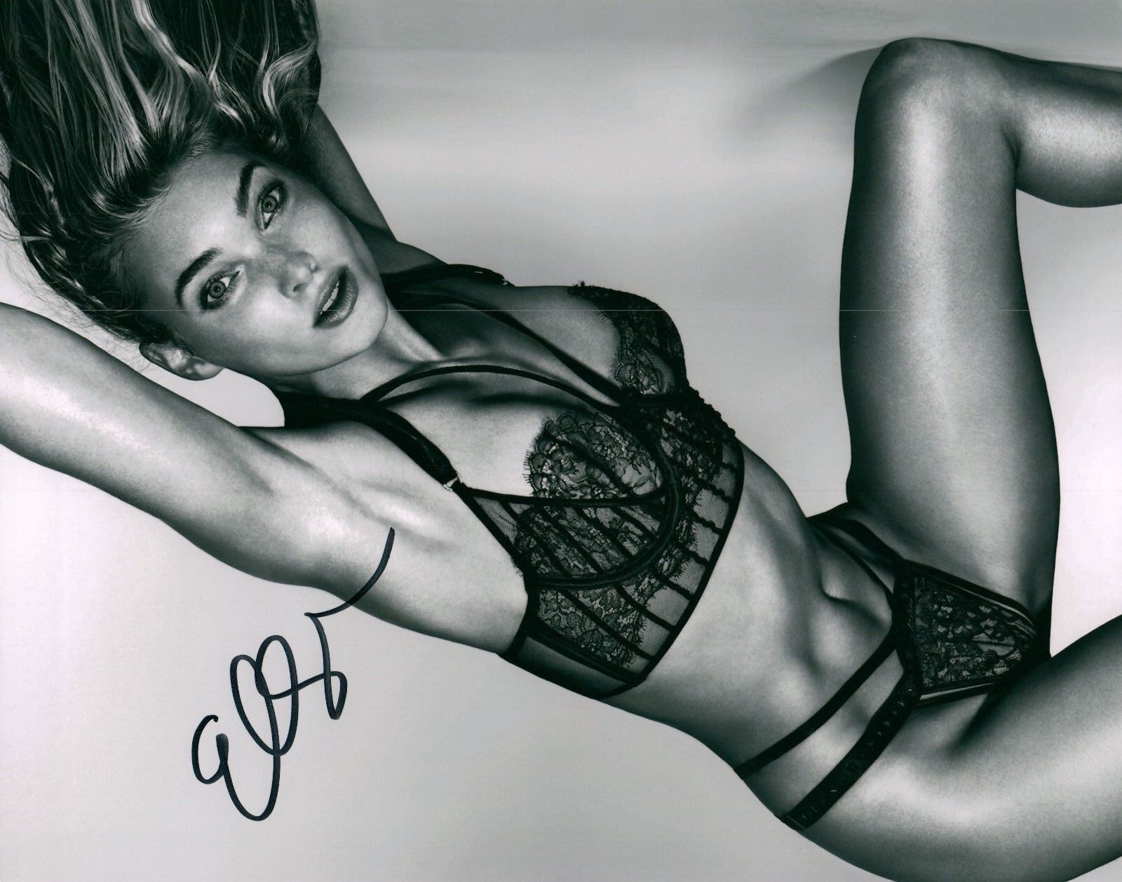 Elsa Hosk Swedish Model B&W Hand Signed 8x10 Autographed Photo Poster painting COA