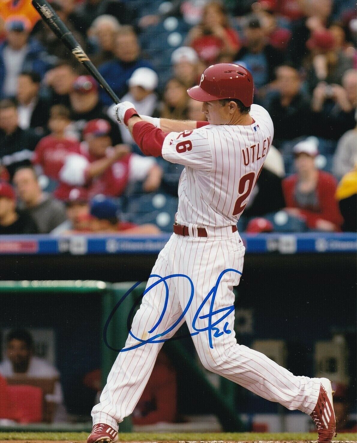 Chase Utley Autographed Signed 8x10 Photo Poster painting ( Phillies ) REPRINT