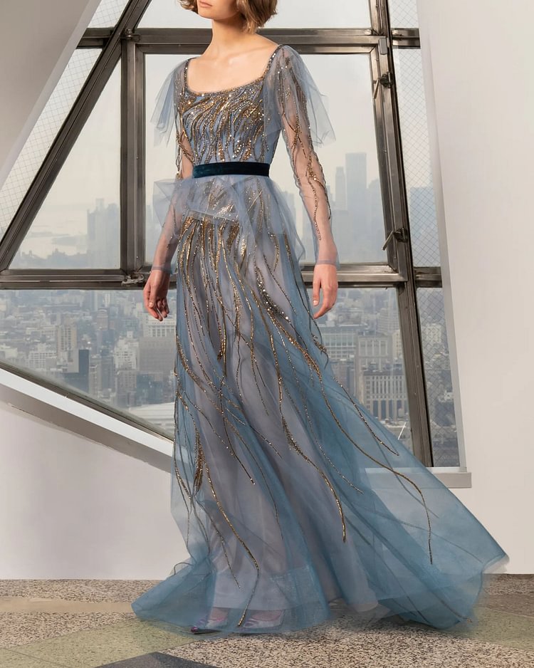 Women's Embroidery Mesh Dress