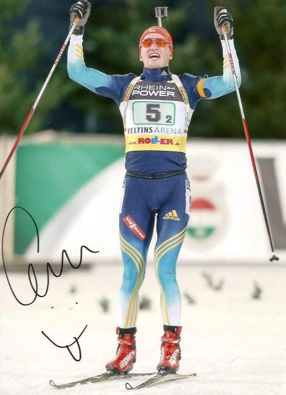 Serhiy Semenov BIATHLON autograph, In-Person signed Photo Poster painting