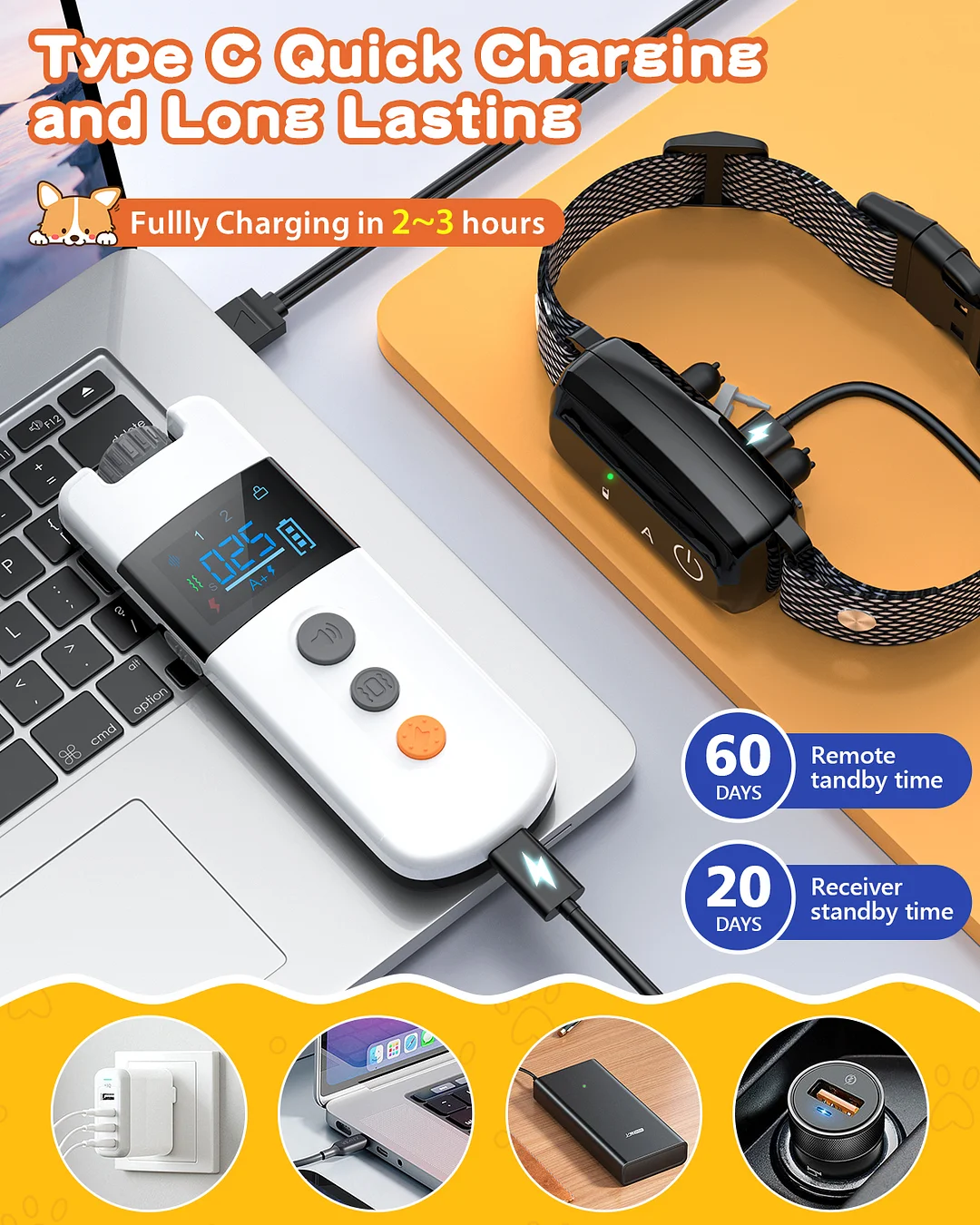 BEBANG 2-in-1 Dog Shock Collar & Dog Bark Collar