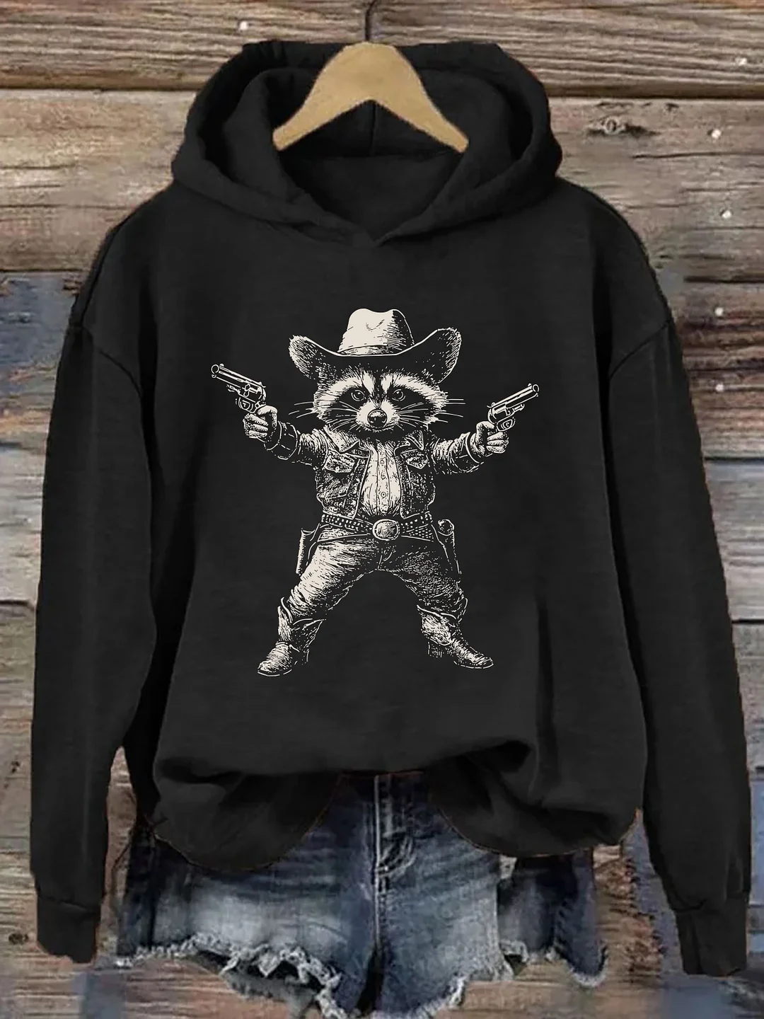 Cowboy Raccoon Hoodie