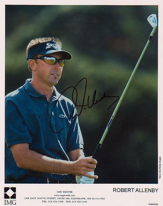 Robert Allenby Golf SIGNED AUTOGRAPHED 10 X 8