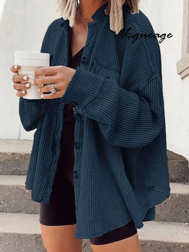 Fashionable Casual Lapel Pocket Patchwork Irregular Shirt Jacket