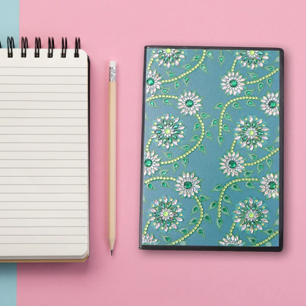 50 Pages A5 Flower Special Shape Drill Notebook 【No Strip】