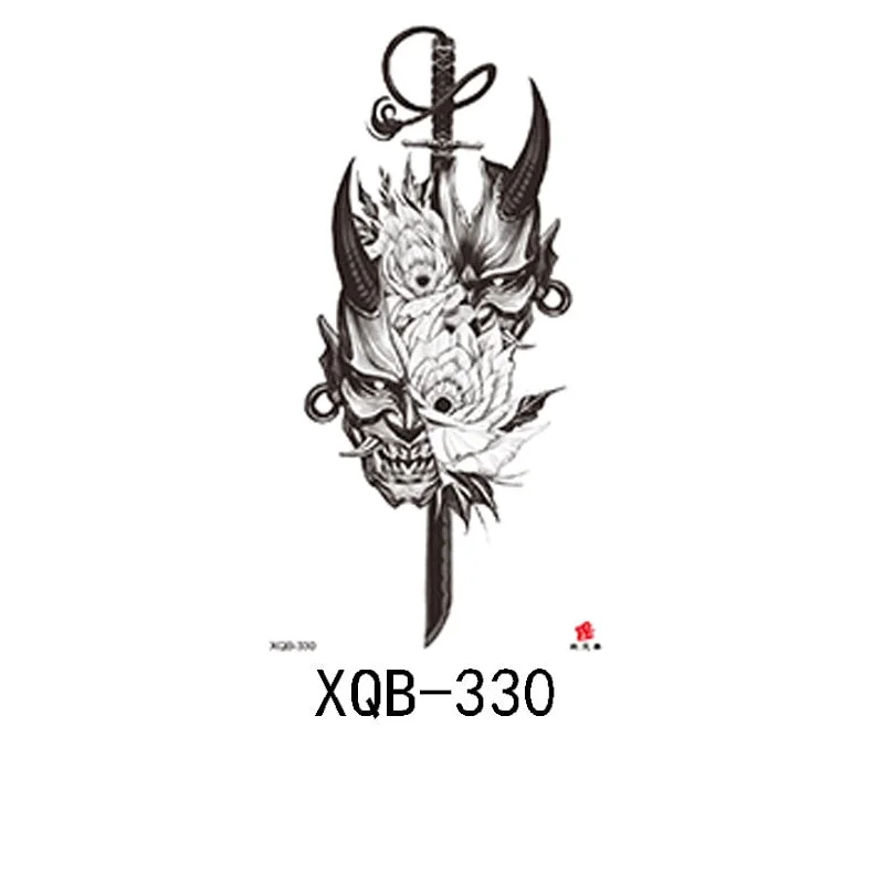 Small Full Arm Waterproof Tattoo Sticker Half Arm Arm Painted Flower Animal Arm Lasting European and American Tattoo Sticker