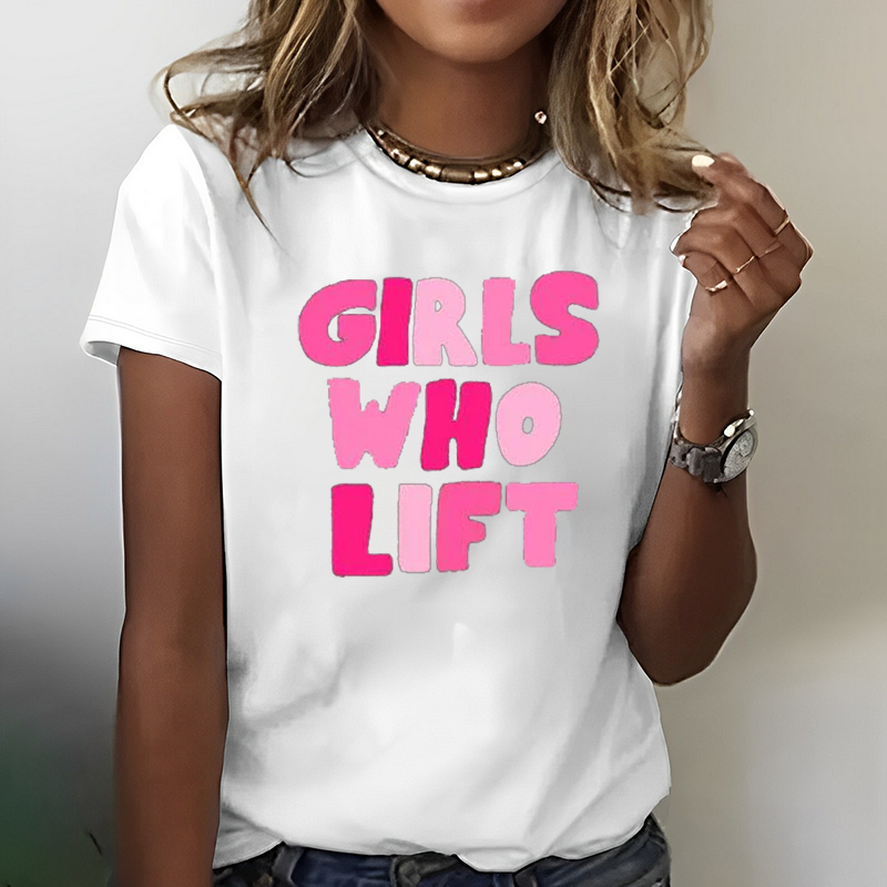 Girls Who Lift Women T-shirt ctolen