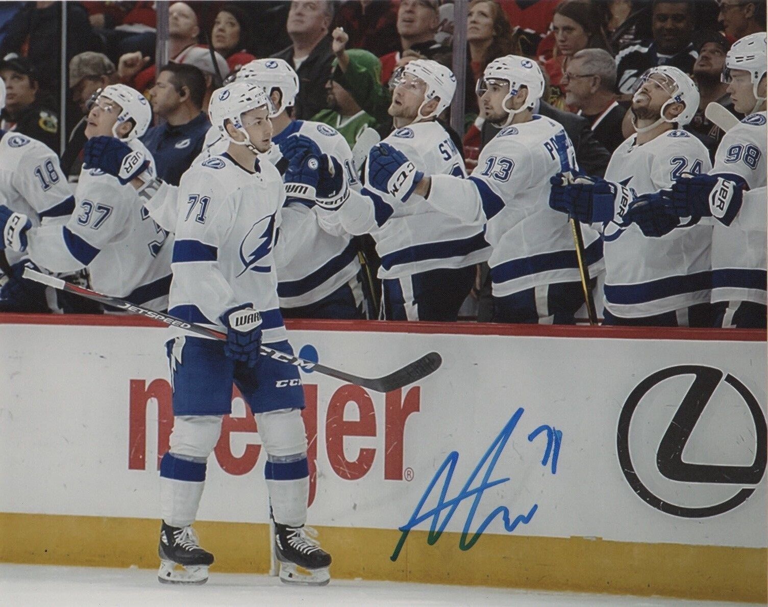 Tampa Bay Lightning Anthony Cirelli Signed Autographed 8x10 Photo Poster painting COA #12