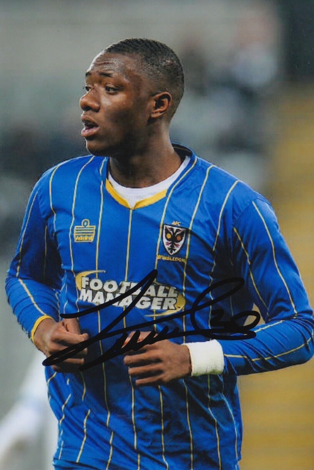 PAUL KALAMBAYI HAND SIGNED AFC WIMBLEDON 6X4 Photo Poster painting 1.