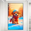 uk.everydayedeals (Limited Stock)Diamond Painting - Full Round - Dog in the Sunshine Snow(40*70cm)