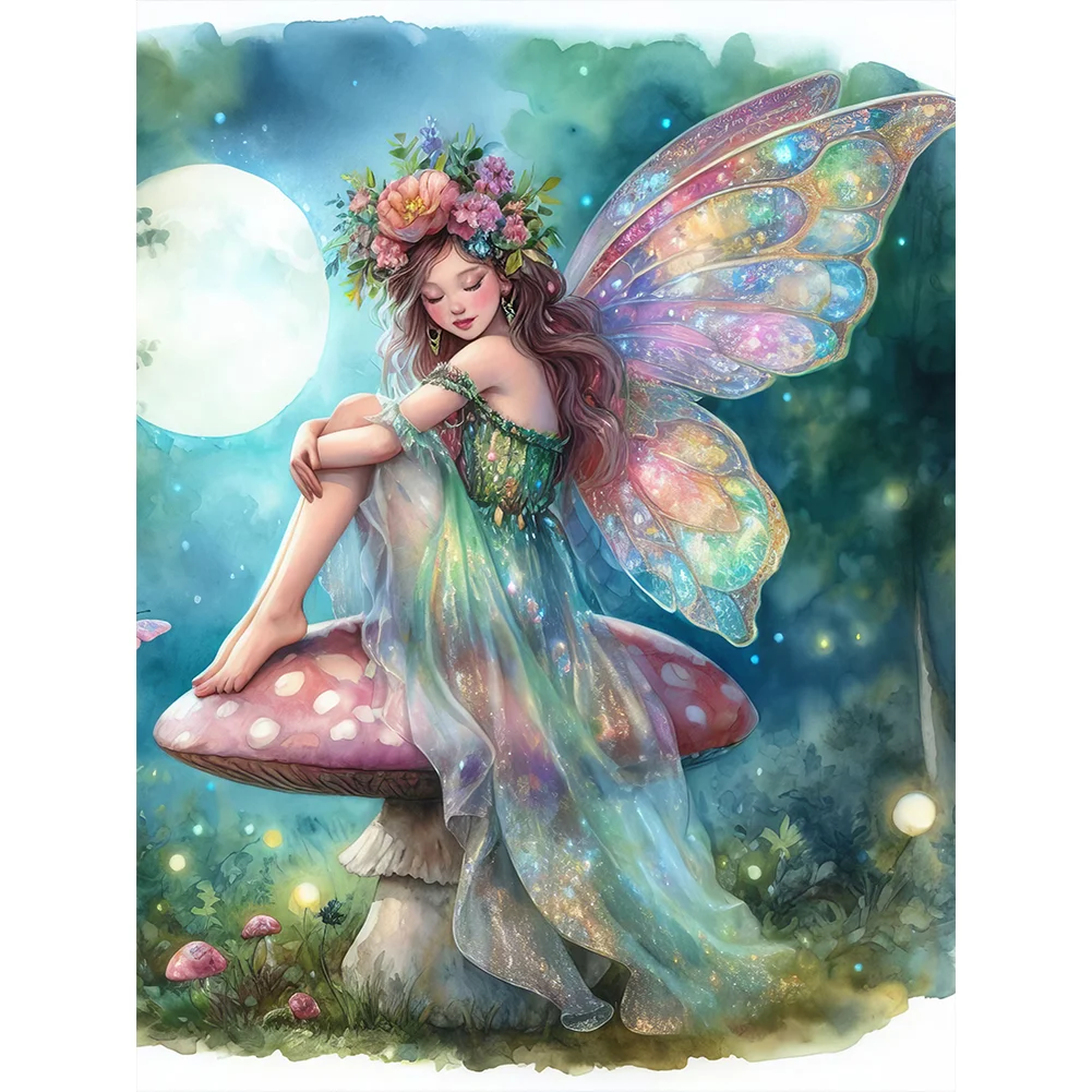 11CT Full Stamped Cross Stitch - Fairy Mushrooom(Canvas|50*65CM)