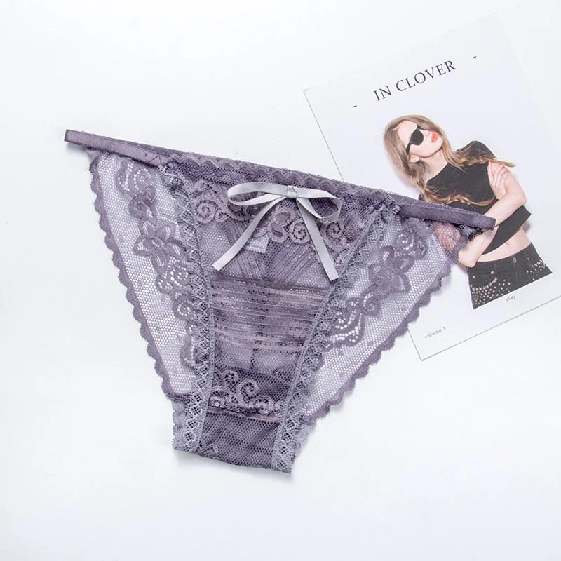 Woman Panties New Comfortable Bow Cotton Low-Rise Bikini G-string Female Lingerie Comfortable Underpants M-L