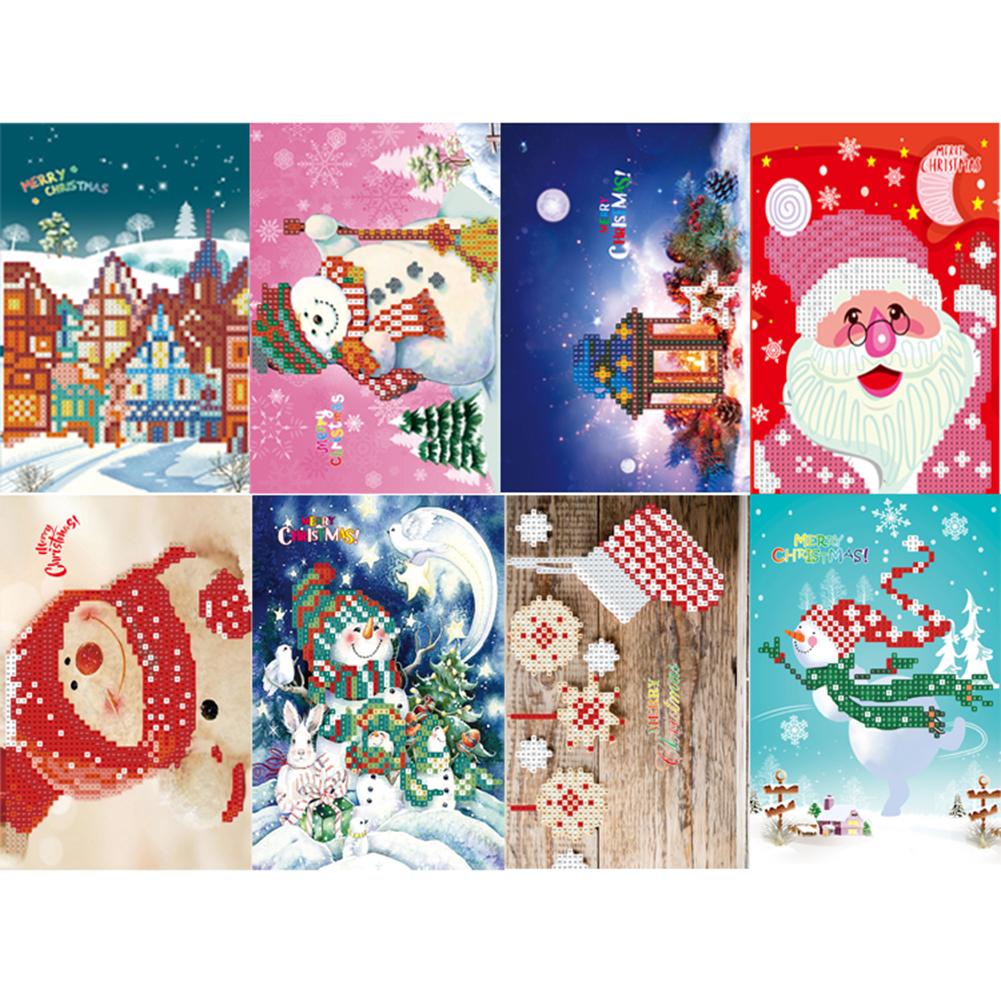 

8pc Birthday Xmas-Creative Diamond Greeting Card, 501 Original