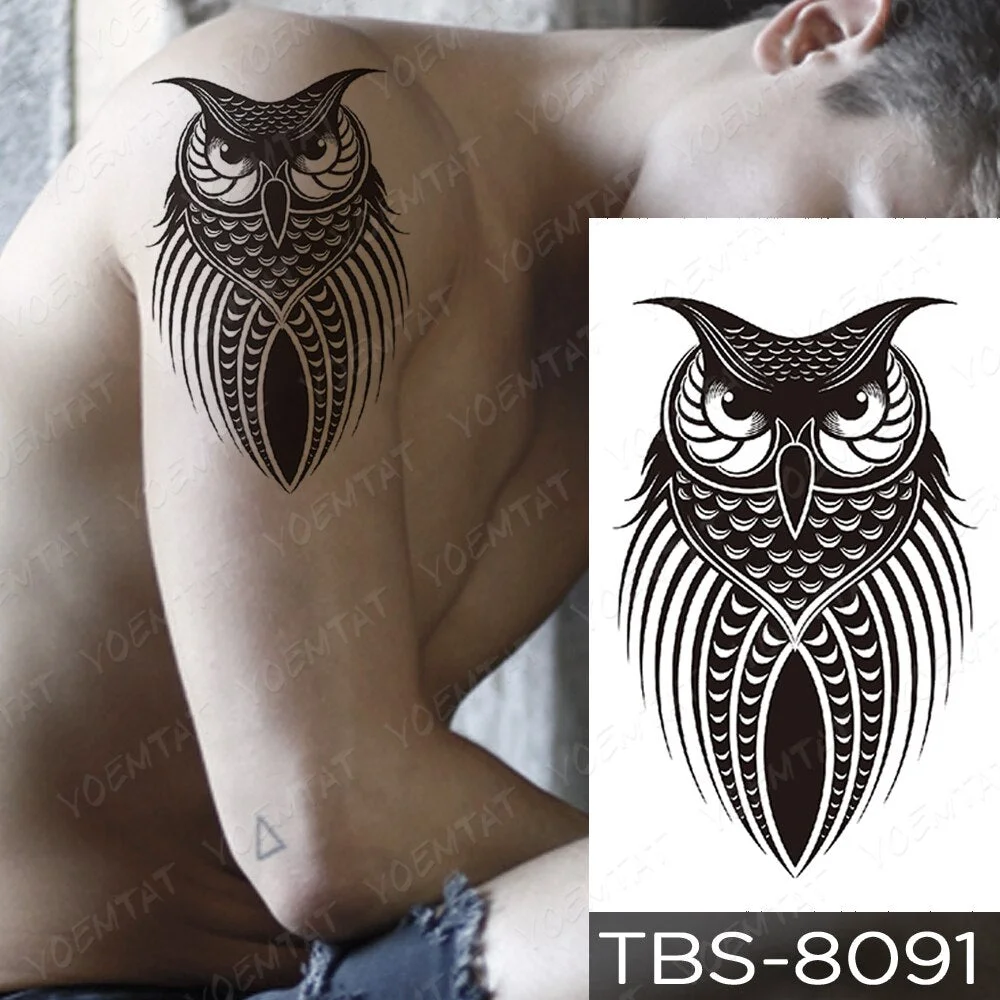 Waterproof Temporary Tattoo Sticker Dragon Wing Totem Flash Tatto Scorpion Wolf Maori Body Art Arm Water Transfer Fake Tatoo Men