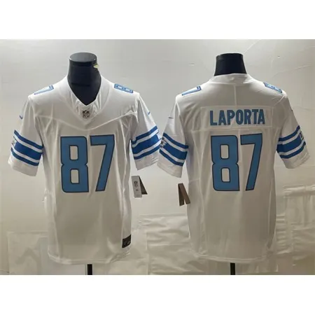 Men's Detroit Lions #87 Sam LaPorta White 2023 F.U.S.E. Vapor Untouchable Limited Stitched Jersey