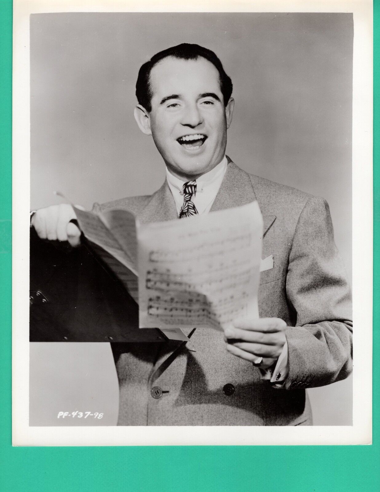 FRANK PARKER Singer Actor Promo 1940's Vintage Photo Poster painting 8x10