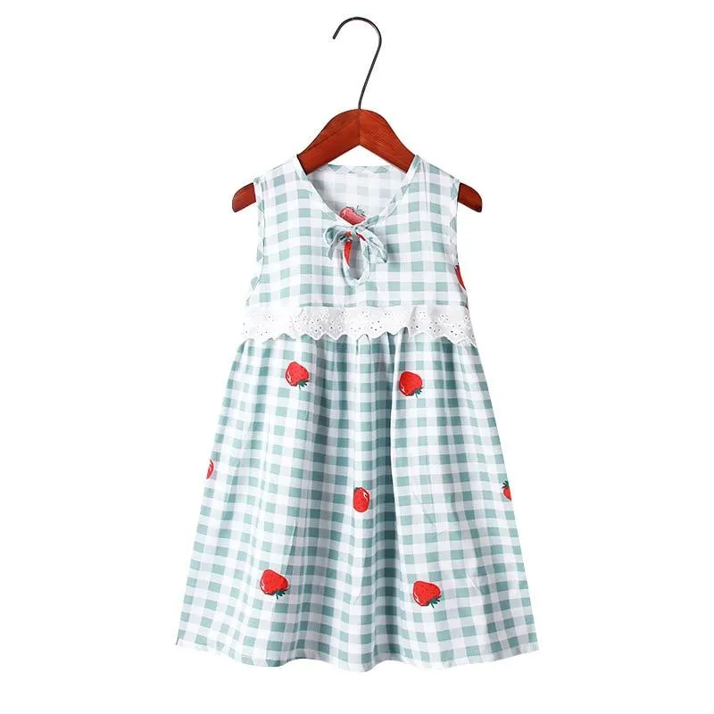 Baby Girl Dress Summer Breathable Cotton Linen Sleeveless Dresses for Girls Kids Cute Princess Dress Casual Children Clothes