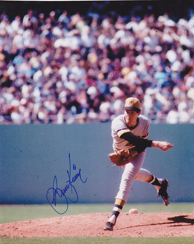 BRUCE KISON PITTSBURGH PIRATES ACTION SIGNED 8x10