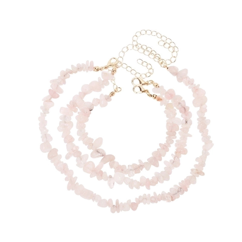 Minimalist Solid Color Natural Stone Bracelets Anklet Necklace