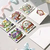 6PCS Diamond Painting Easter Flowers Greeting Card Set with Envelopes for Adults Gifts